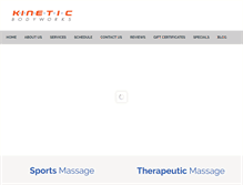 Tablet Screenshot of kineticbodyworks.com